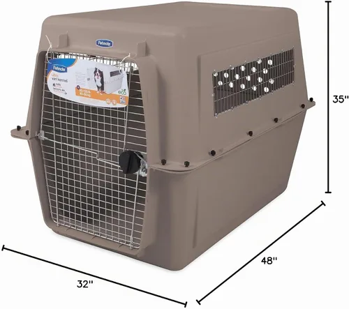 Vista 8 de Petmate Ultra Vari canil, BLEACHED LINEN Una caja resistente para viajes, fabricada en Estados Unidos