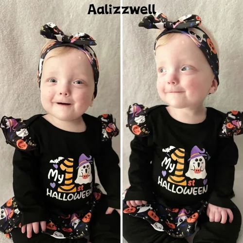Vista 2 de Aalizzwell Traje de Acción de Gracias para bebés y niñas