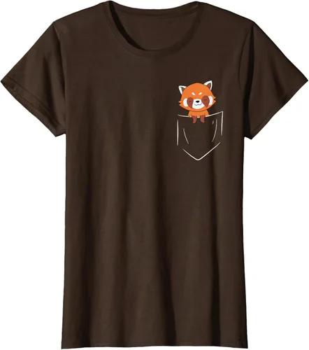 Vista 21 de Funny Red Panda In Pocket - Camiseta con bolsillo, Negro, S