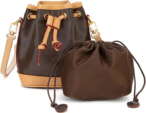 Vista 4 de Nylon Inner Bag Organizer Insert Shoulder Crossbody Drawstring For Bucket