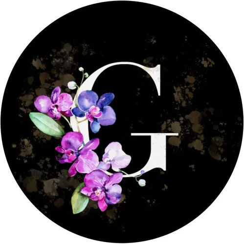 Vista 3 de Orchids Plants Flower - Soporte para teléfonos y tabletas, diseño de letra G, color negro, Negro