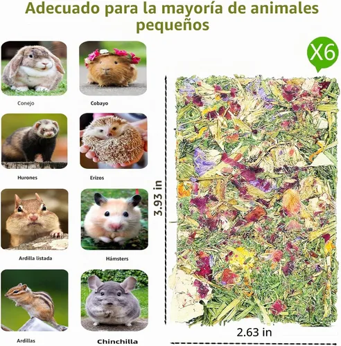 Vista 3 de Juguetes masticables de conejo 6+4 piezas Timothy Heno Treat