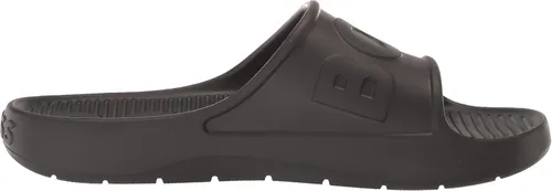 Vista 6 de BOSS Sandalias de vinilo con logotipo llamativo para hombre, Negro Galaxy
