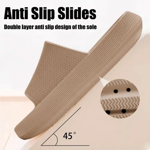 Vista 5 de Sandalias Cloud para mujeres y hombres,Sandalias de baño con almohadilla,Zapatos de plataforma de suela gruesa antideslizante EVA