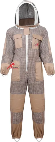 Vista 8 de Euphoric Bee Suit - 3 capas de esgrima velo con guantes, apicultor ventilado a prueba de picaduras