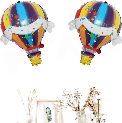 Vista 4 de Morndew 2 globos de aluminio para fiestas temáticas de viajes por el mundo, baby shower, fiesta de cumpleaños, decoración de fiesta de boda
