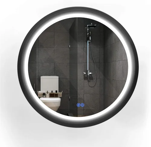 Vista 23 de Espejo LED de longitud completa de 19 x 59 pulgadas para baño con 3 modos de color, atenuador táctil, tocador iluminado de pie o montaje en pared