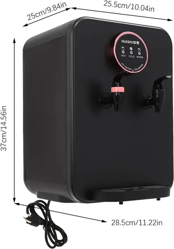 Vista 2 de Dispensador de enfriador de agua de carga superior, dispensador de enfriador de agua para encimera, 3 temperaturas, capacidad para botellas de 3 o 5