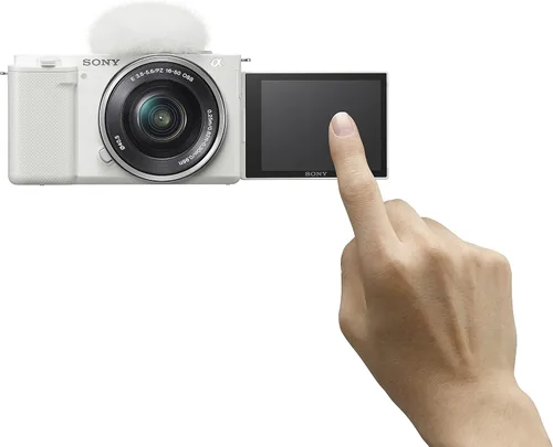 Vista 4 de Sony Alpha ZV-E10 - APS-C - Cámara con lente intercambiable, sin espejo, para videoblogueros, color blanco