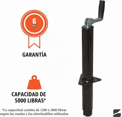 Vista 5 de Bastion Distribution Gato de Remolque A-Frame Top-Wind Capacidad de 5000 lb Gato de Manivela Manual de Servicio Pesado para RV, Cámper, Remolque