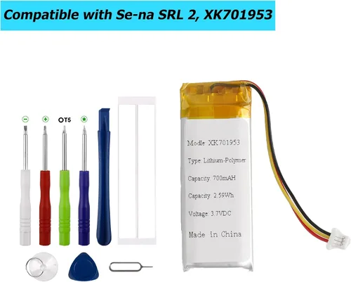 Vista 3 de XK701953 - Batería de repuesto compatible con Sena SRL 2, XK701953 con kit de herramientas técnicas