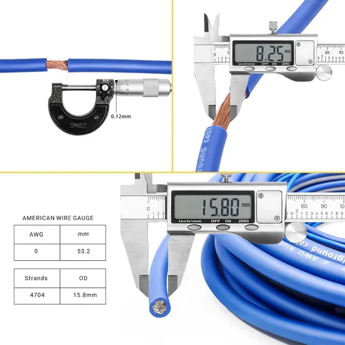 Vista 3 de Recoil RCK0D True 1/0 Gauge Car Audio Dual Amplificadores CCA cableado Kits de instalación con cable OFC RCA