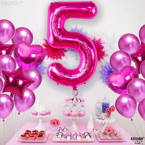 Vista 889 de KatchOn Globo negro del número 1 de 40 pulgadas, globo de feliz cumpleaños Large Mylar Number One Balloon for 1st Birthday Decorations, Foil