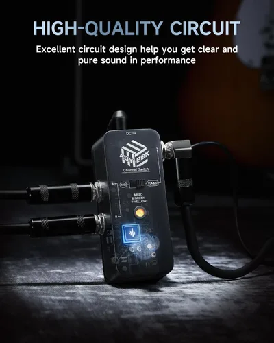 Vista 4 de Donner Pedal de efecto ABY Box, conmutador AB de selector de línea, mini, para guitarra, True Bypass