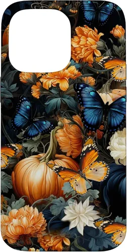 Vista 21 de iPhone 16 Autumn Leaves Butterflies Pumpkins Fall Season Thanksgiving Case