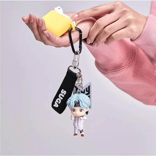 Vista 3 de BTS Tinytan Figuras Llavero Kpop Bolsa de Mercancía Accesorio Oficial Figuritas Auténticas