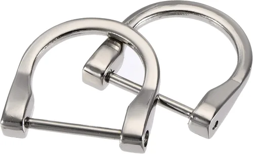 Vista 7 de uxcell Anillos en D de herradura en forma de U, hebilla de grillete atornillada