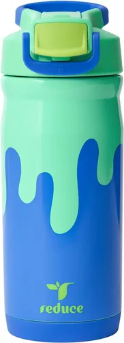 Vista 13 de Reduce Hydrate Pro Kids - Botella de agua aislada de acero inoxidable de 14 onzas con pajilla, vaso a prueba de derrames para niños, retención