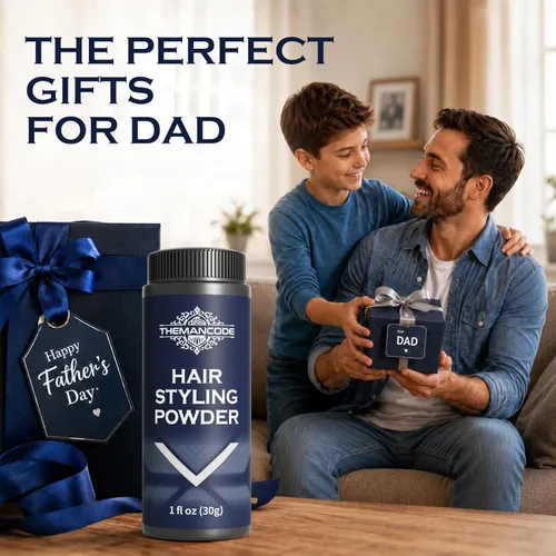 Vista 8 de THEMANCODE - Polvo de textura para hombres, polvo para peinar el cabello, 1.05 onzas Natural Matte Texturizing Powder Adds Volume, High Hold for