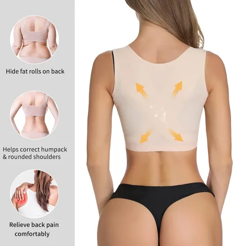 Vista 3 de MISS MOLY Sujetador de postura para mujer con soporte de espalda y levantamiento de espalda y pecho sin mangas