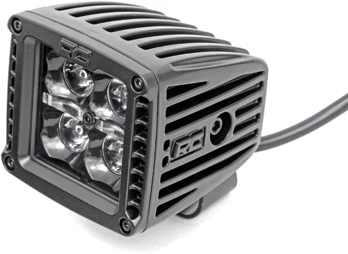 Vista 3 de Rough Country 2" Serie Negra Luces LED Cúbicas Cuadradas DRL Ámbar - 70903BLKDRLA