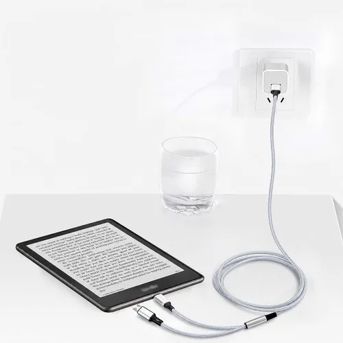 Vista 4 de Smays Cable de carga de 6 pies para Kindle Paperwhite de 11.ª generación, Kindle Oasis, Fire HD 10 y tabletas Fire, cable combinado micro USB