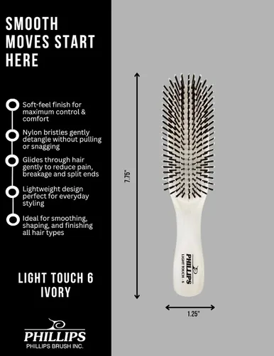 Vista 5 de Phillips Brush Cepillo para el cabello Light Touch 6