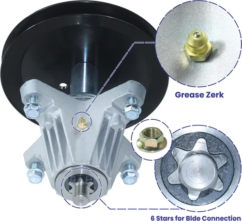 Vista 4 de 918-05078A Conjunto de husillo con polea tensora 756-05034A reemplaza a MTD 918-05078A Cub Cadet 918 05078A 918-05078 618-05078A 618 05078A para Cub