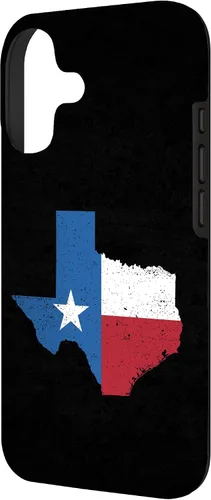 Vista 2 de Funda para iPhone 17 con la bandera del estado de Texas, diseño vintage de Texas, Estados Unidos