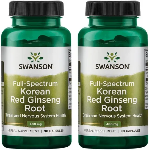 Vista 7 de Swanson Raíz de ginseng rojo coreano de espectro completo, 400 miligramos 90 cápsulas