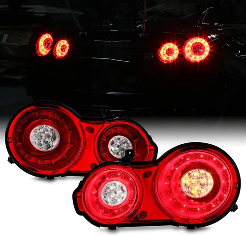 Vista 8 de AKKON - Compatible con 2009-2017 GTR GT-R R35 Sport Coupé 2 puertas LED negras luces traseras conductor+pasajero con freno de estacionamiento