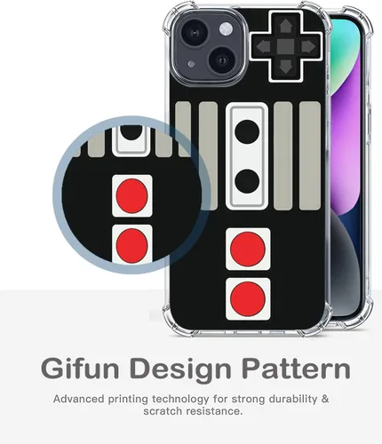 Vista 4 de Funda rígida de policarbonato a prueba de golpes, transparente, suave, delgada, diseño para iPhone 13 2021 y iPhone 14 2022, juego retro