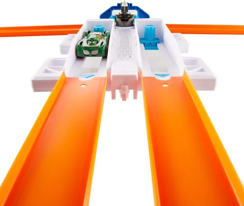 Vista 5 de Hot Wheels Taller Track Builder 2 Lane lanzador