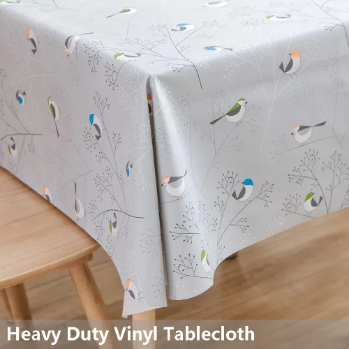 Vista 2 de TruDelve Mantel de Vinilo Resistente Mantel de Mesa de Plástico para Mesas Cuadradas Impermeable Hule Manteles para Mesa Cubierta de Mesa