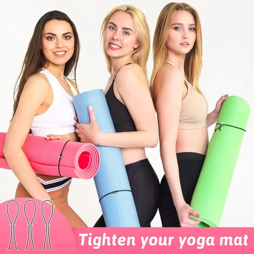 Vista 2 de 8 correas elásticas para esterilla de yoga para llevar esterilla de yoga, correa de transporte para esterilla de yoga para hacer ejercicio, llevar