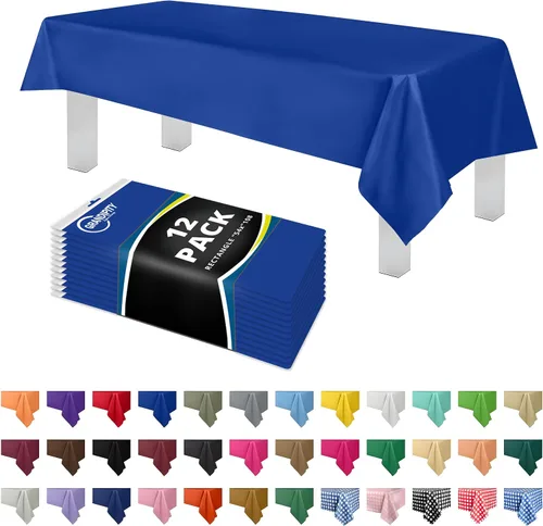 Vista 98 de Mantel de plástico de alta calidad - 54 in. x 108 pulgadas. Grandipity - Mantel rectangular (6 y 12 unidades), Agua (Aqua) Aqua Plastic table