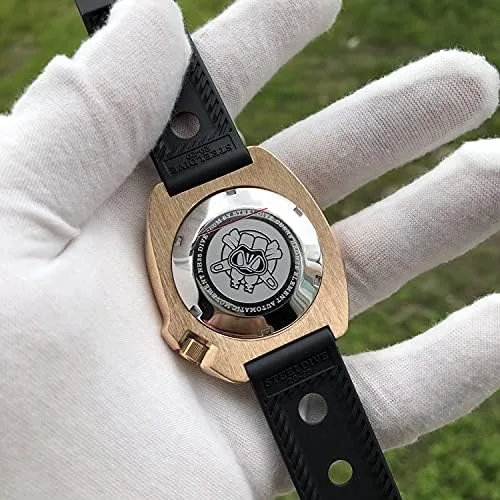 Vista 6 de SD1970S SD1970S CUSN8 Caja de bronce sólido Bisel de cerámica azul luminoso NH35 reloj automático de buceo de tortuga para hombres