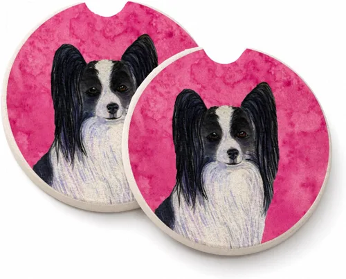 Vista 34 de Caroline's Treasures SS4767-BUCARC - Juego de 2 portavasos para automóvil, diseño de bulldog inglés, absorbentes para automóvil, portavasos