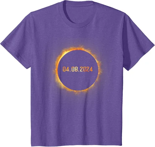 Vista 47 de Totality 04.08.24 Total Solar Eclipse 8 de abril de 2024 Eclipse Camiseta, Negro, S
