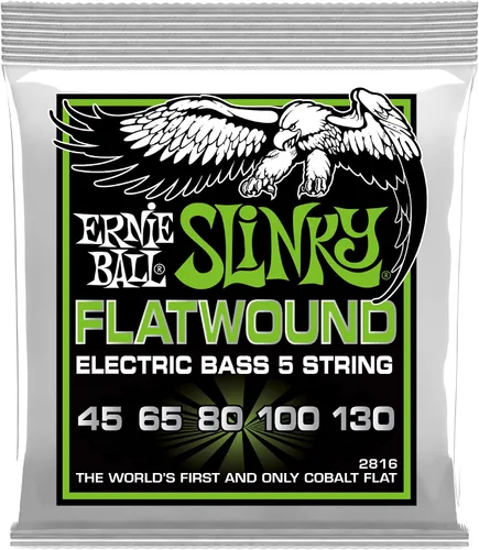 Vista 8 de Ernie Ball Extra Slinky Flatwound - Cuerdas de guitarra bajo, calibre 40-95 (P02815)