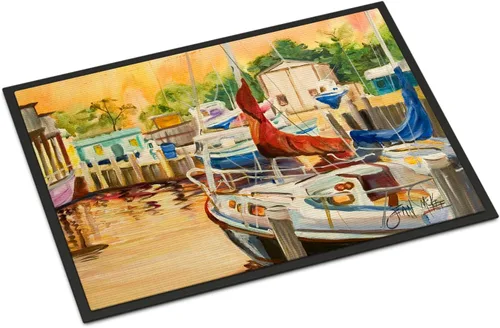 Vista 108 de Caroline's Treasures JMK1017JMAT - Tapete de caza de rana garza azul, 24 x 36 pulgadas, tapete para puerta delantera, interior y exterior