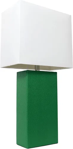 Vista 14 de Elegant Designs LT1025-PRP-LB Lámpara de mesa moderna envuelta en cuero para sala de estar, pasillo, entrada, dormitorio, oficina, púrpura
