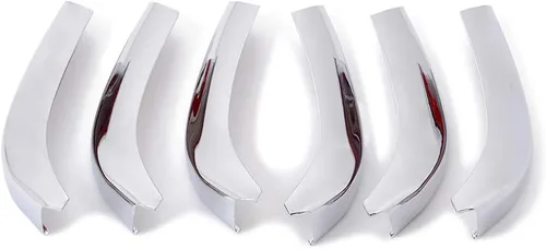 Vista 2 de Delantero Centro Rejilla alrededor de Insert moldeado adornos para Toyota Prado FJ150 2010 – 2013 ABS cromado 6pcs/set