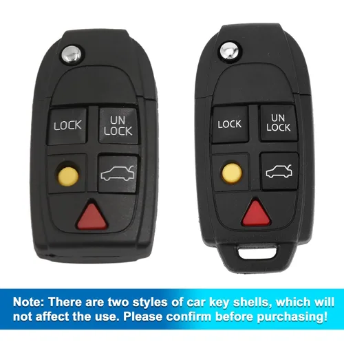 Vista 5 de Uxcell Carcasa de imitación con 5 botones para llave remota apropiado para Volvo S60 S80 V70 XC70 XC90