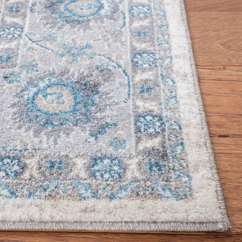 Vista 45 de Safavieh Sofia Collection SOF330B, tapete clásico color gris claro y beige, Polipropileno