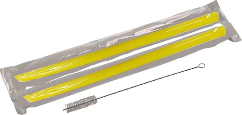 Vista 4 de Yellow Vocal Tubes para terapia del habla y canto - Pajitas de terapia para la salud vocal - Juego de 2 tubos de silicona para terapia de voz