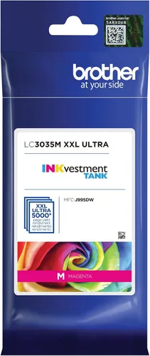 Vista 2 de Brother Genuino LC3035M, Paquete Individual de Ultra Alto Rendimiento Magenta -Tanque de Tinta Inkvestment -Cartucho de Tinta, Rendimiento de Página