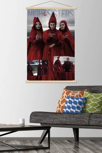Vista 2 de Trends International Star Wars: Ahsoka - Póster de pared de Nightsisters, 22.37 x 34.00 pulgadas, paquete de impresión premium y colgador de madera