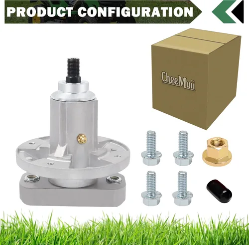 Vista 5 de CheeMuii Paquete de 2 husillos para cortacésped John Deere L100 L107 L108 L110 L111 L118 L120 L130 155C 190C Reemplazar GY20050 GY20785 GX20250 42