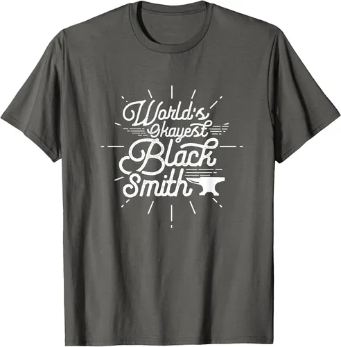 Vista 7 de Blacksmith Blacksmithing Forge Metalsmith Forging T-Shirt Asphalt Grey